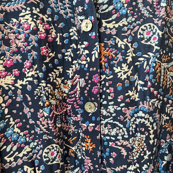 Sonoma Blue & Violet Floral Midi Dress Women’s Size 1X - Picture 6 of 16